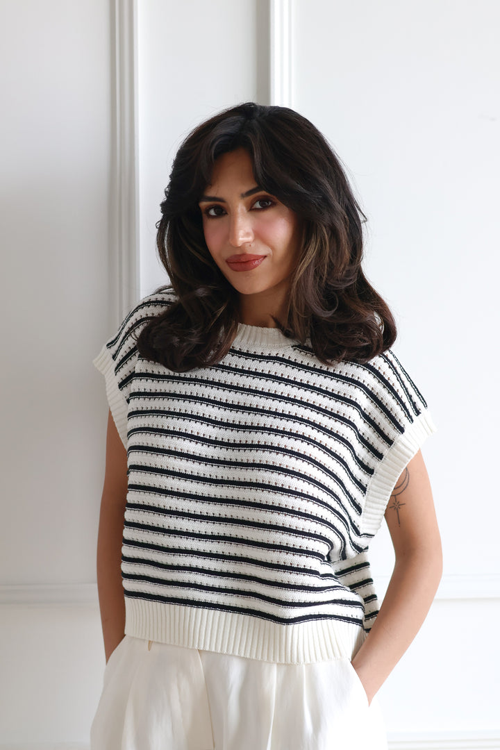 Cove Crochet Stripe Tank