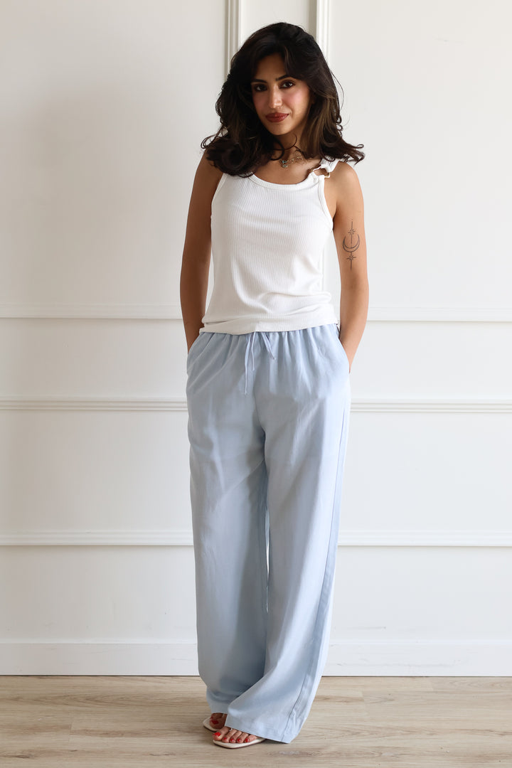 Drawstring Trouser - Ice Blue