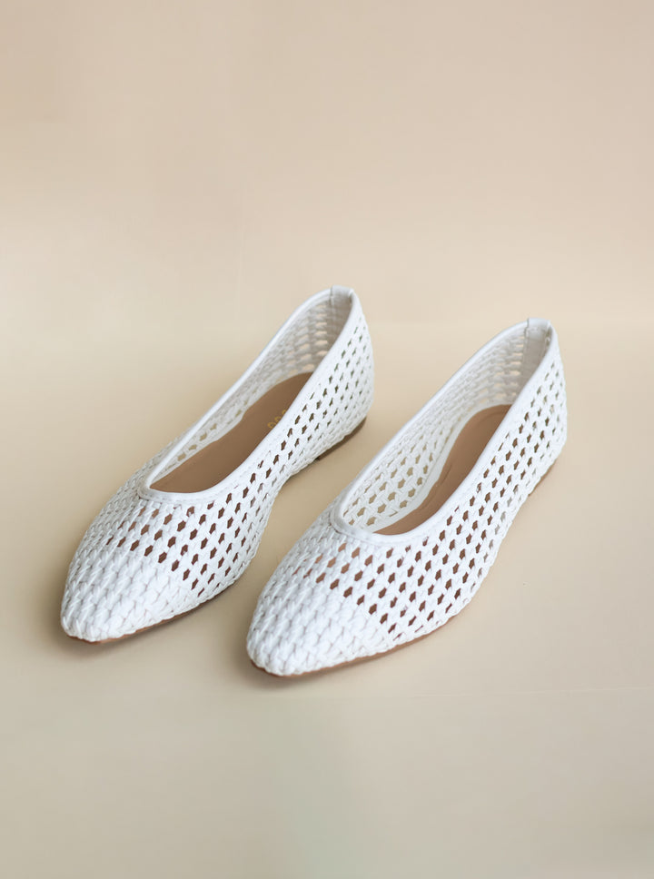 Highway Woven Ballet Flat - Shell