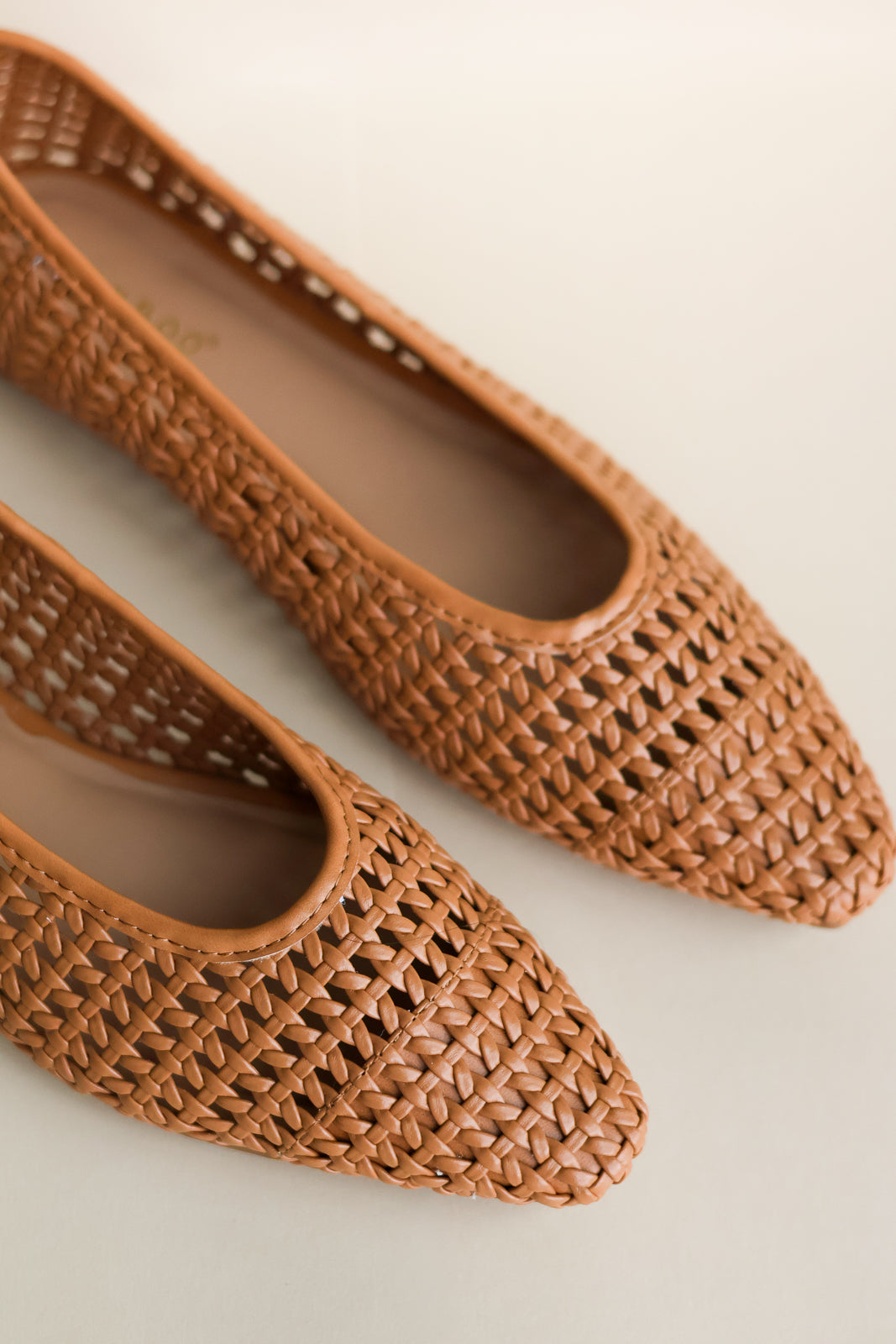 Highway Woven Ballet Flat - Cognac