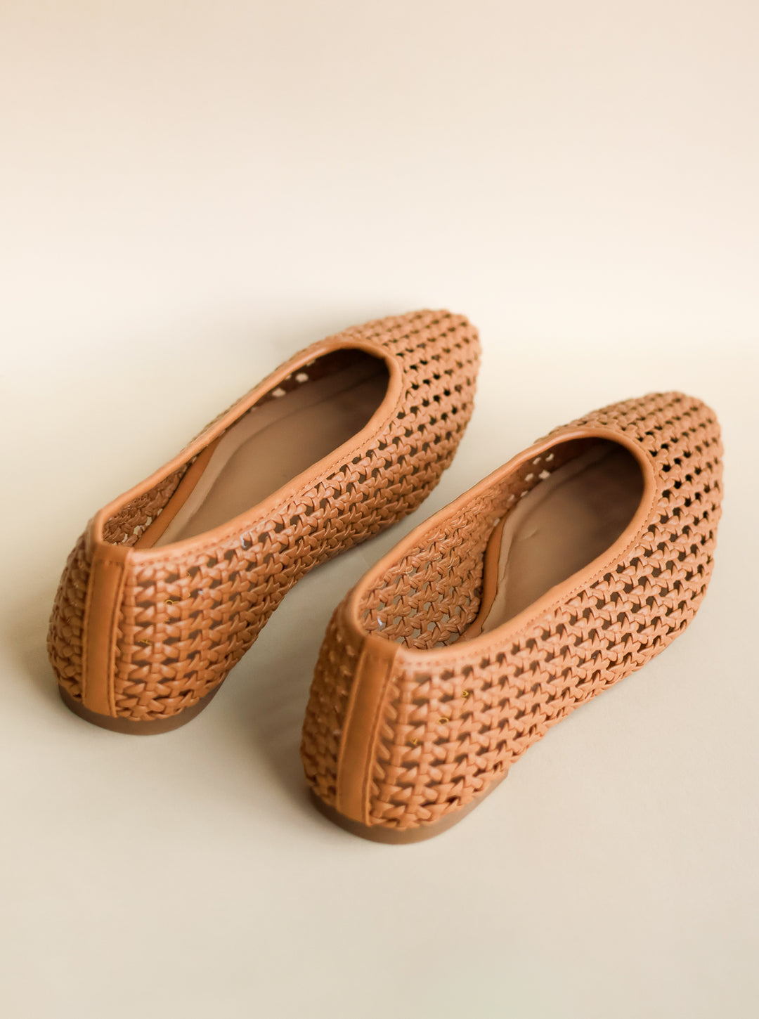 Highway Woven Ballet Flat - Cognac