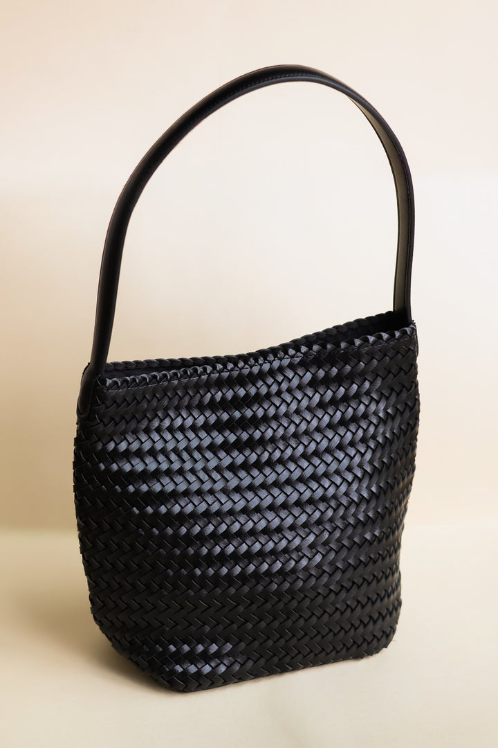 Viva Woven Tote Bag - Black