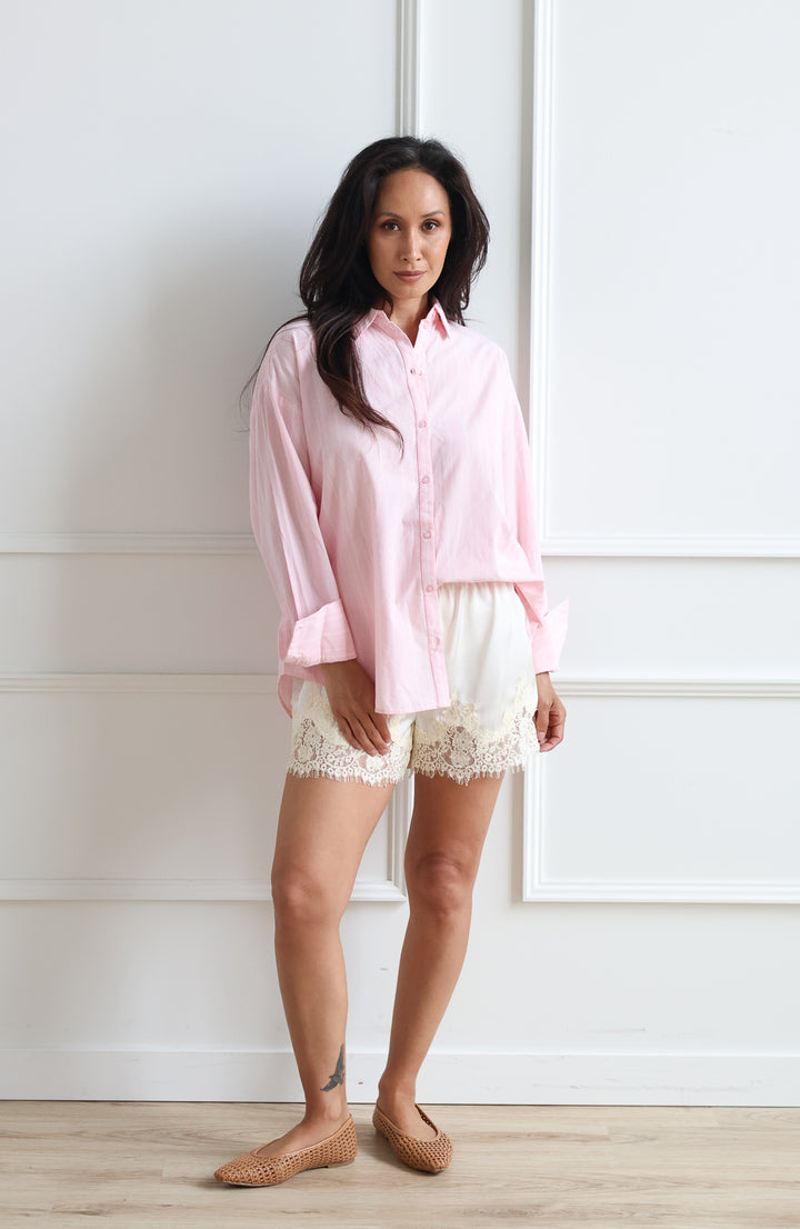 Olivia Button Down - Rose