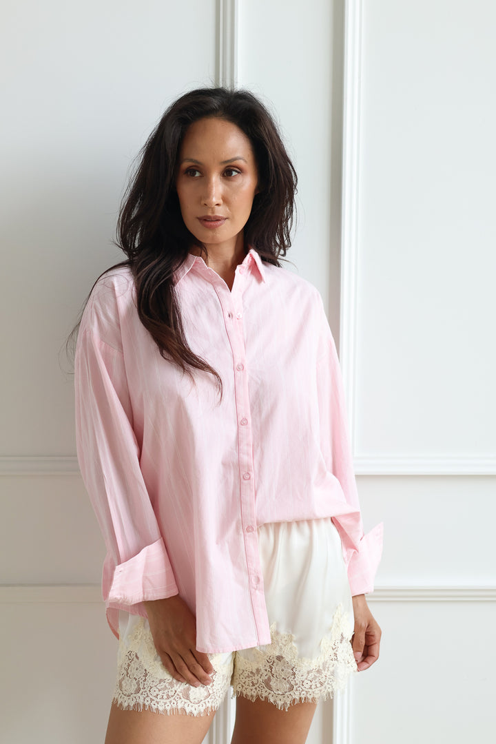 Olivia Button Down - Rose