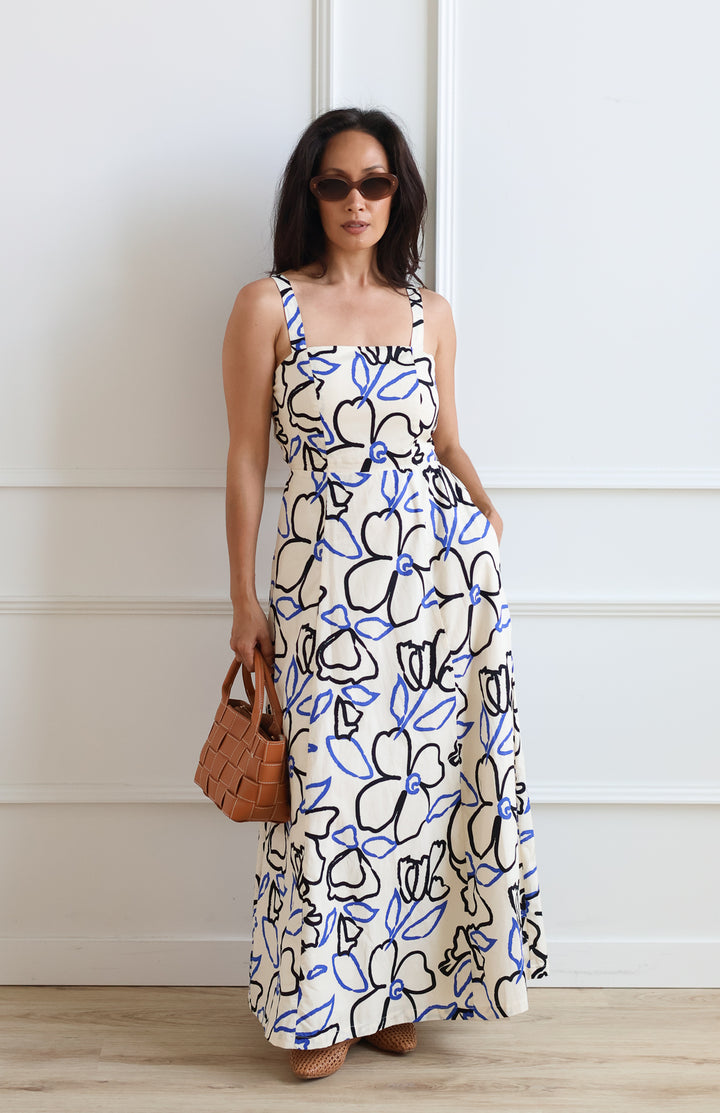 Tercy Abstract Floral Midi