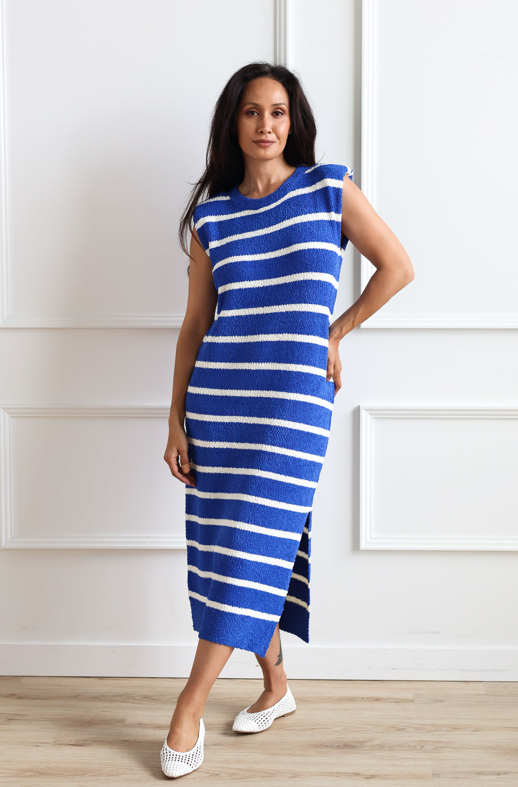 Vacation Blue Knit Dress
