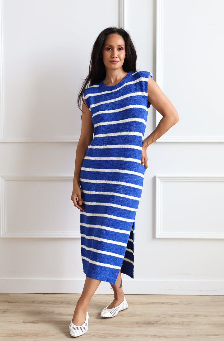 Vacation Blue Knit Dress