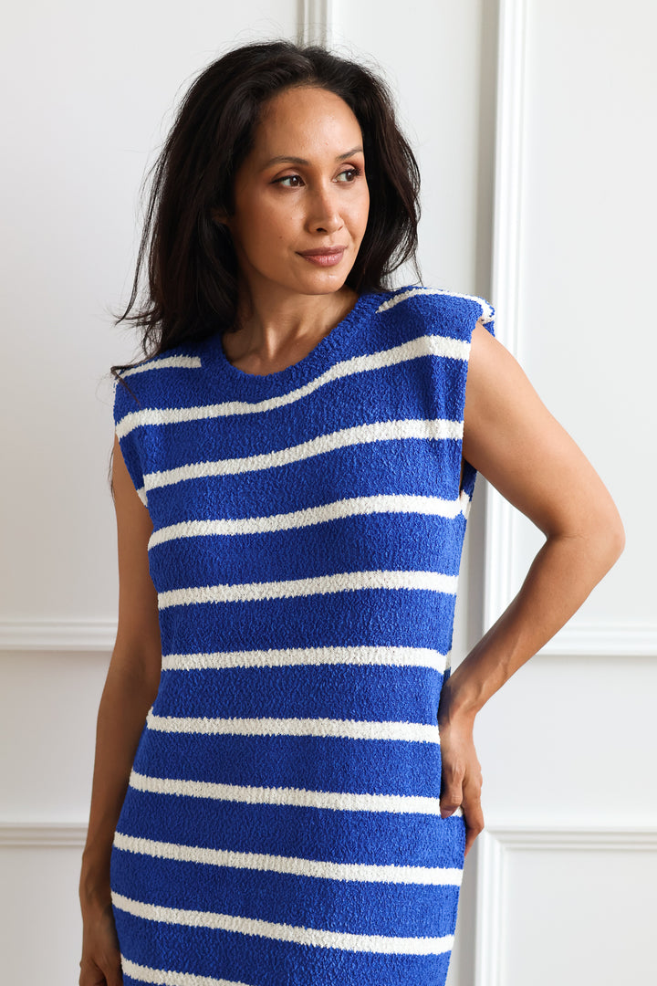 Vacation Blue Knit Dress