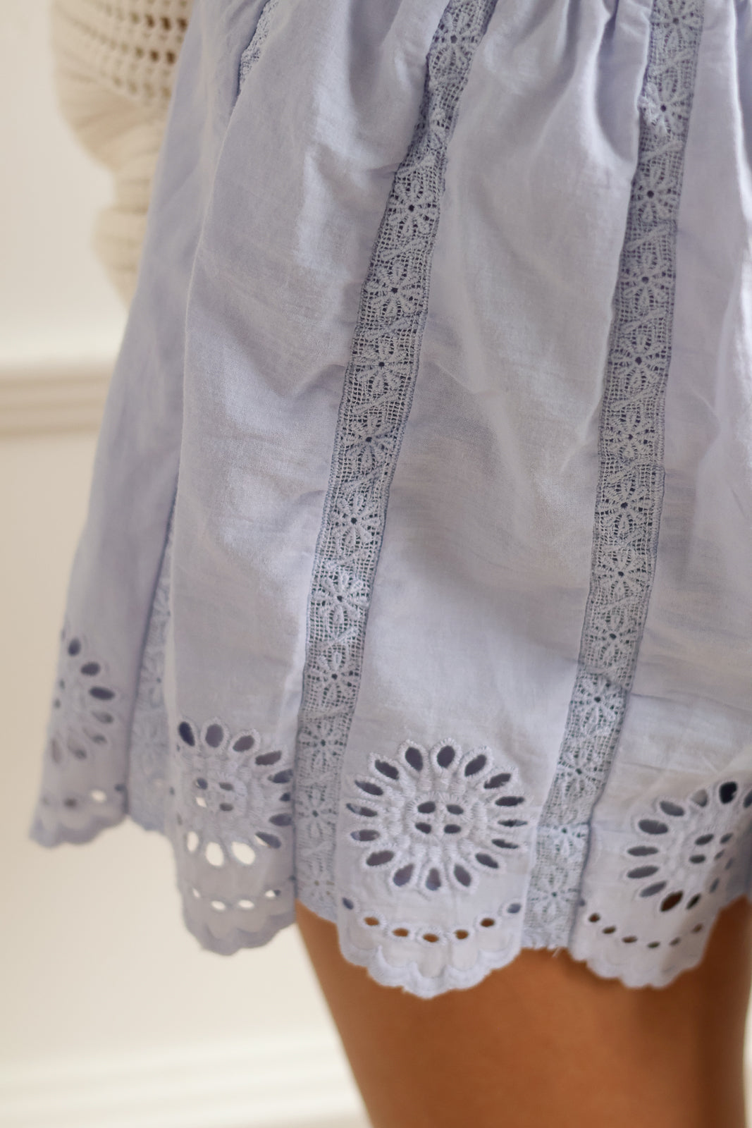 Periwinkle Eyelet Short