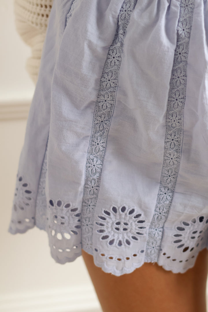 Periwinkle Eyelet Short