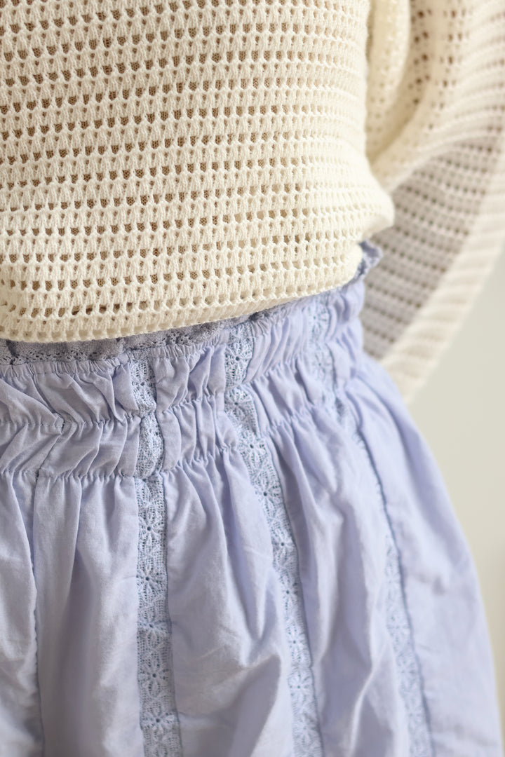 Periwinkle Eyelet Short