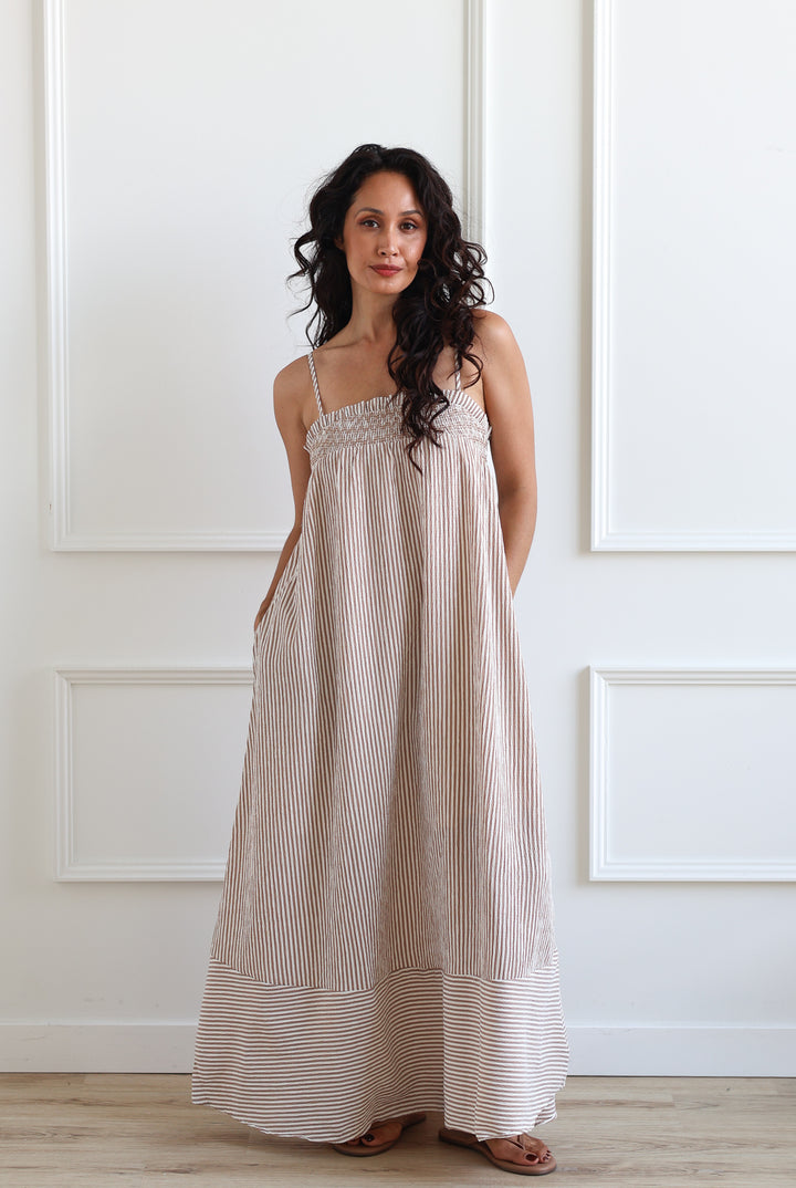 Boardwalk Stripe Maxi - Cappuccino