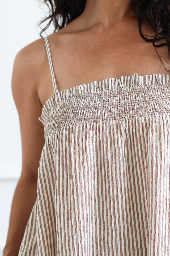 Boardwalk Stripe Maxi - Cappuccino