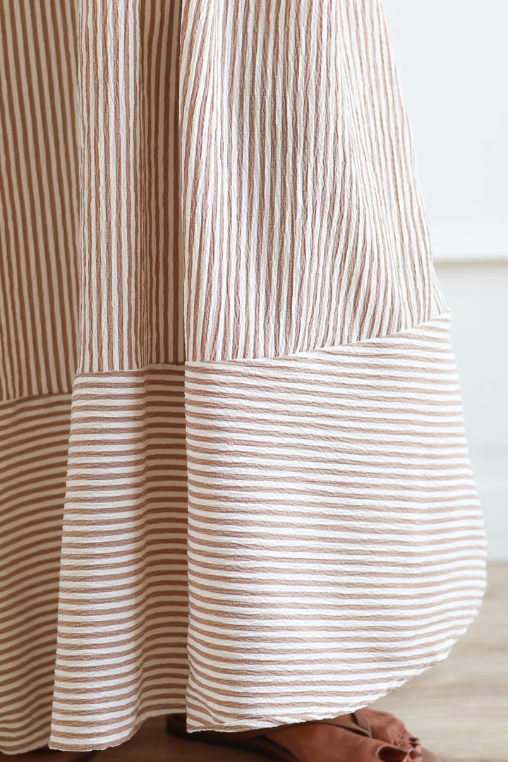 Boardwalk Stripe Maxi - Cappuccino