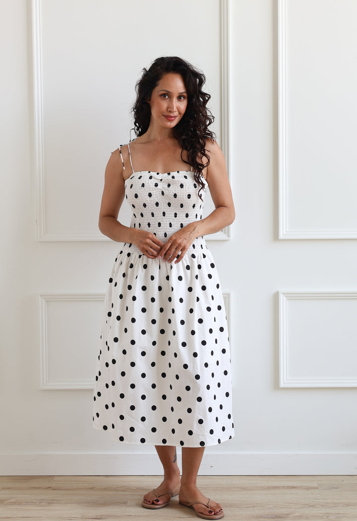 Natalie Polka Dot Midi