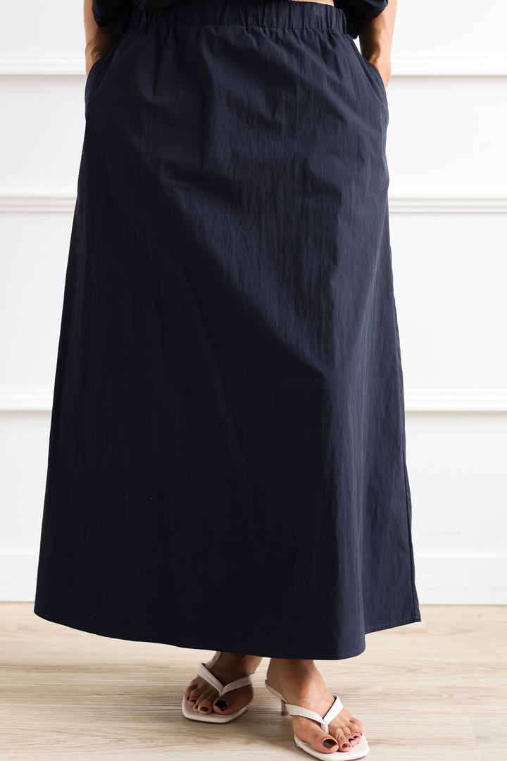 Sylvia Gathered Midi Skirt