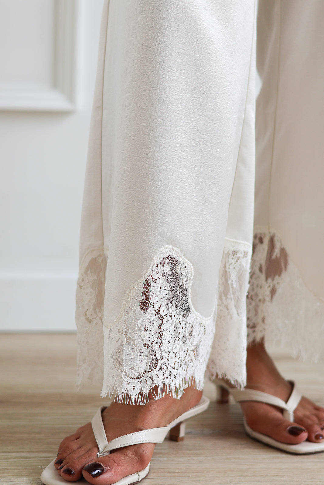 Cream Lace Trouser