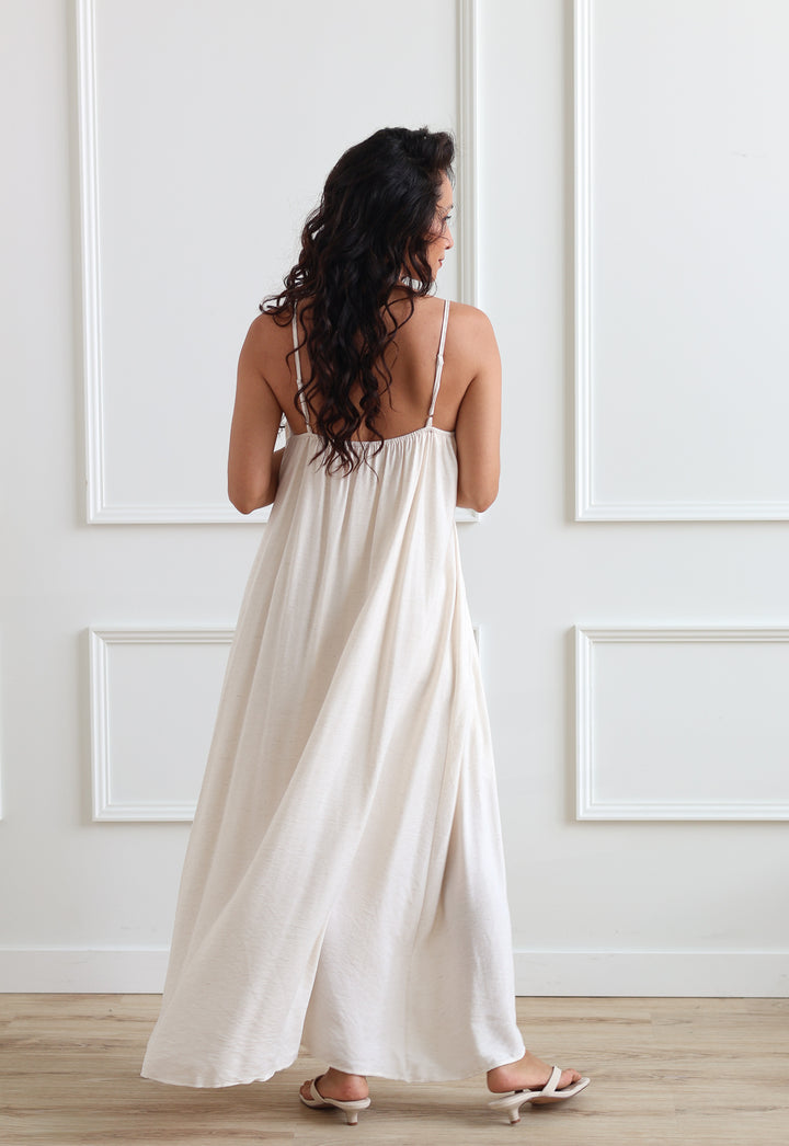Pintuck Maxi - Oatmeal