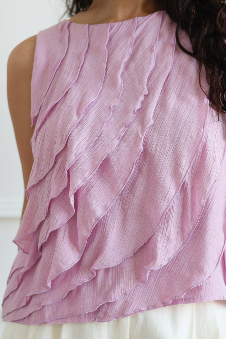Lilac Ruffle Blouse