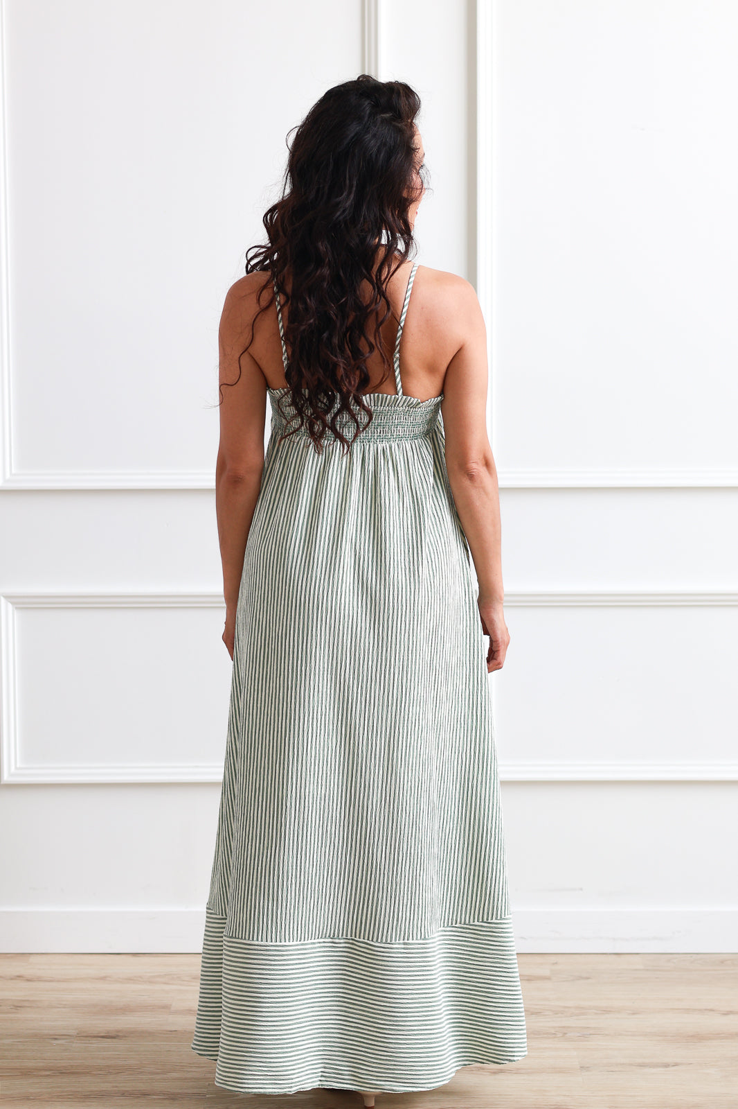 Boardwalk Stripe Maxi - Leaf Green