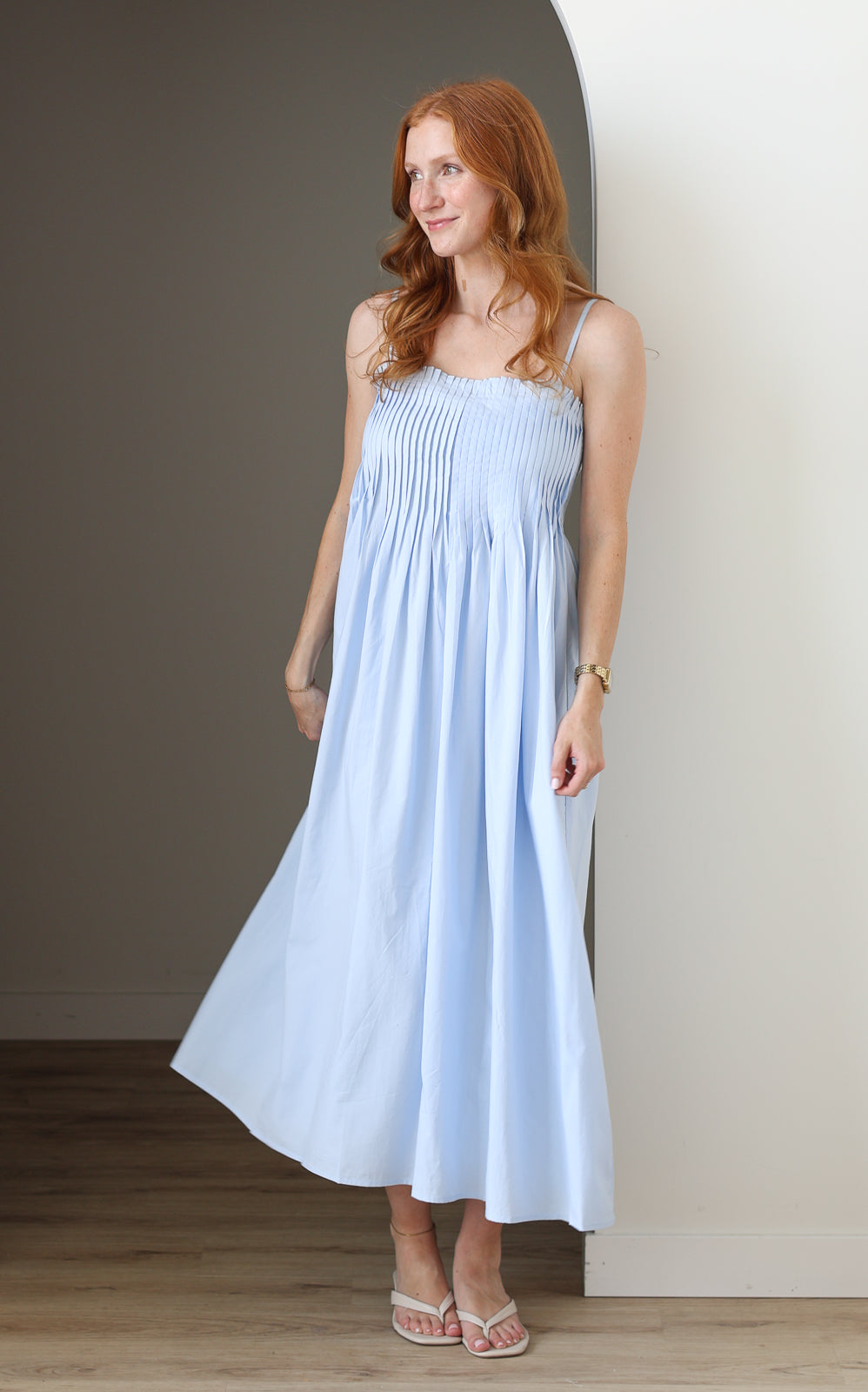 Cornflower Pintuck Maxi