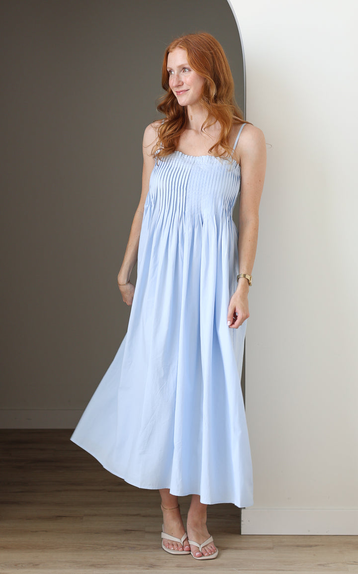 Cornflower Pintuck Maxi
