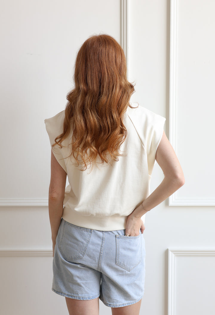 Ivory Bow Sweat Tank