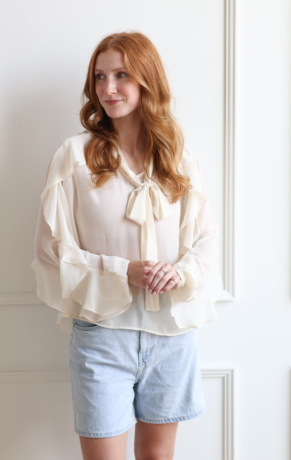 Vero Moda | Laney Long Sleeve Blouse - Cream
