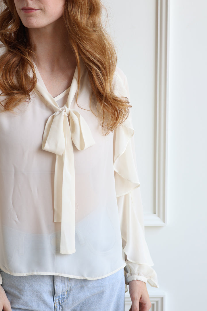 Vero Moda | Laney Long Sleeve Blouse - Cream