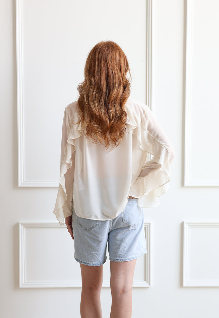 Vero Moda | Laney Long Sleeve Blouse - Cream