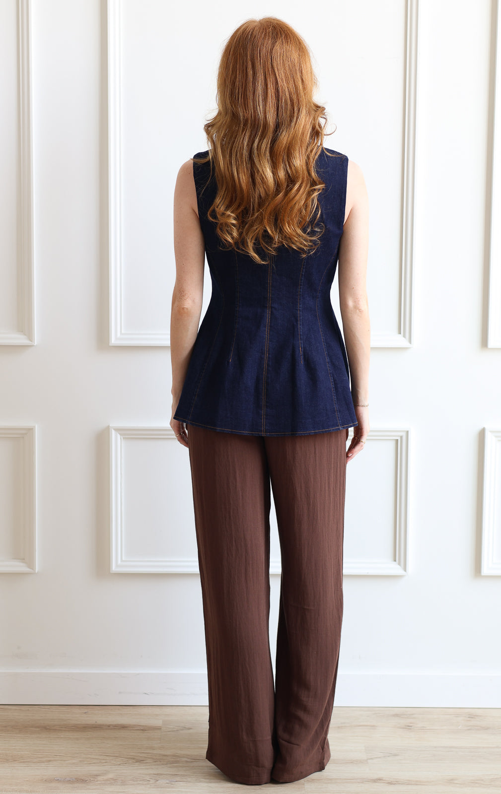 Dark Wash Denim Vest
