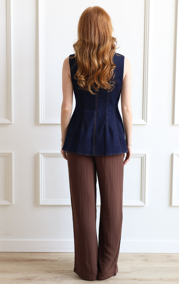 Dark Wash Denim Vest