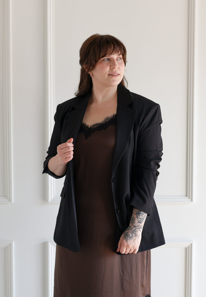 ICHI | Fava Oversized Blazer - Black