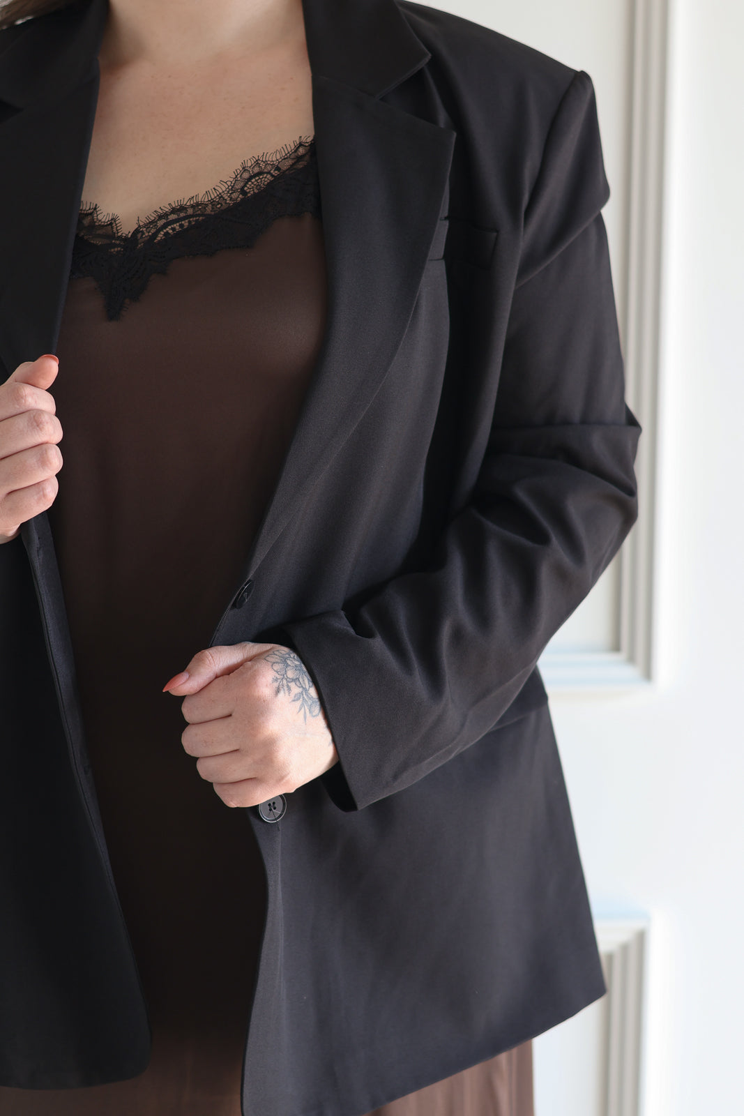 ICHI | Fava Oversized Blazer - Black