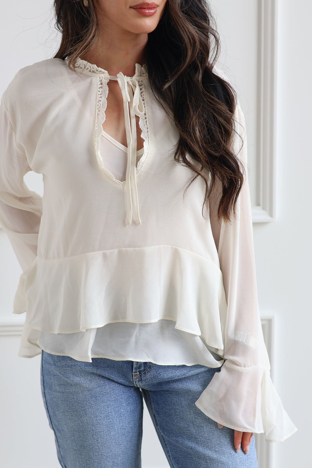 Sara Ruffle Blouse