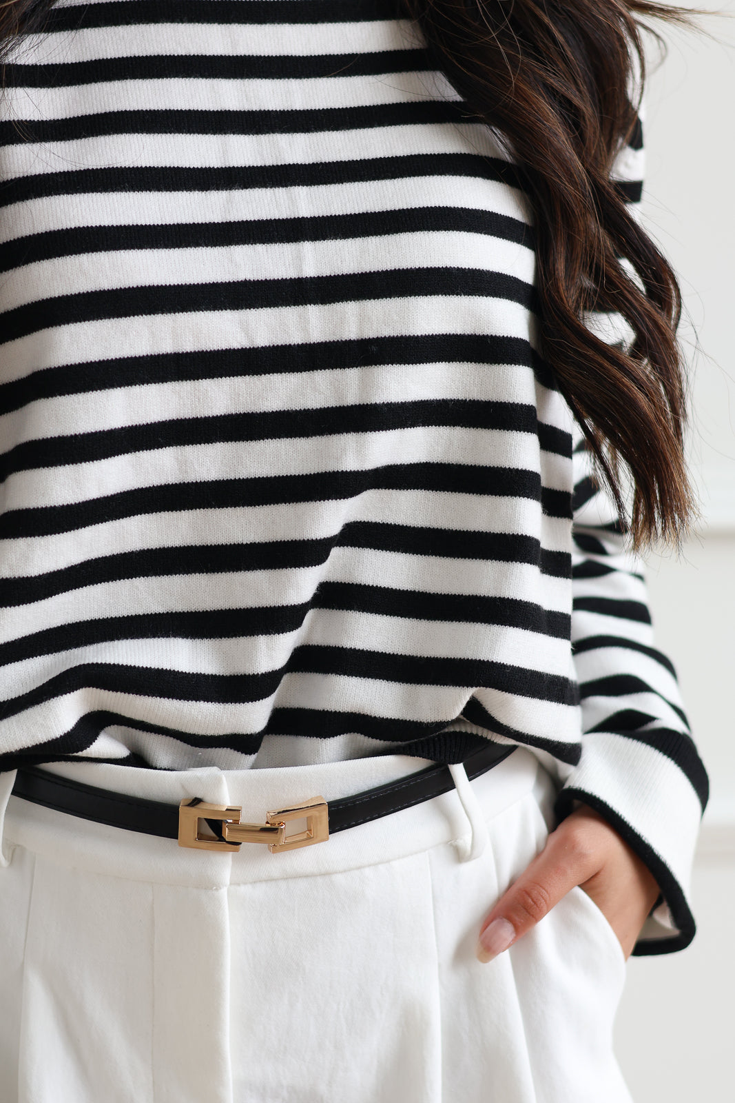 Klein Crew Sweater - Black & White