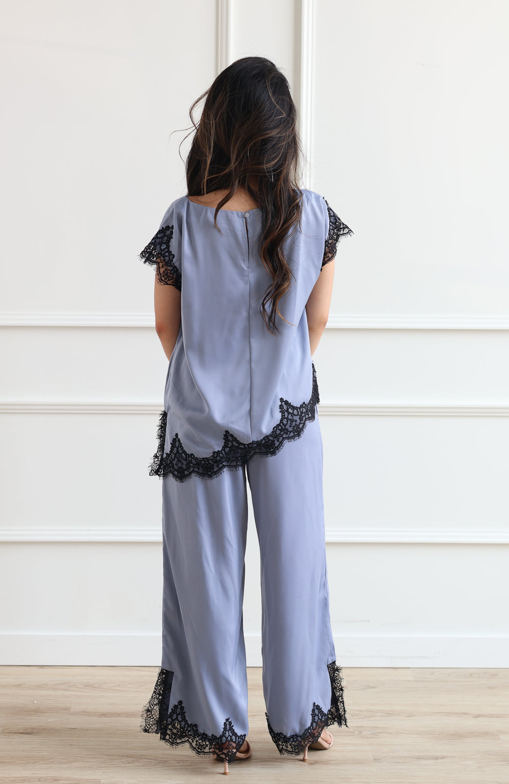 Mikayla Satin Blouse - Slate