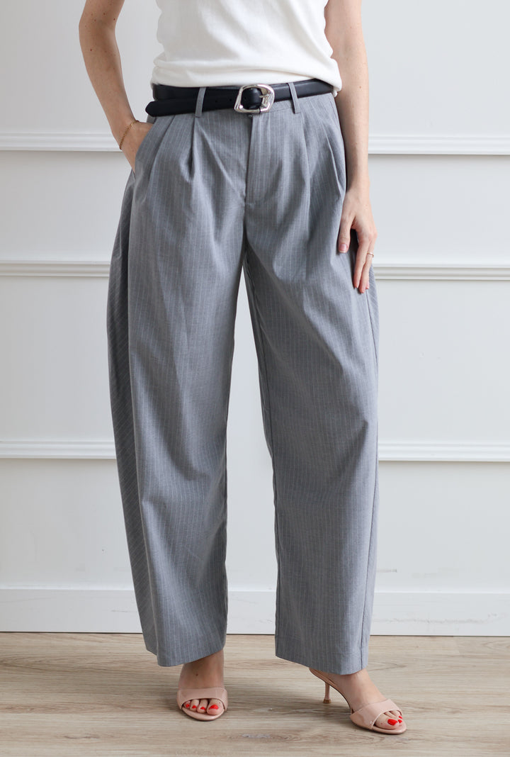 Pinstripe Barrel Trouser