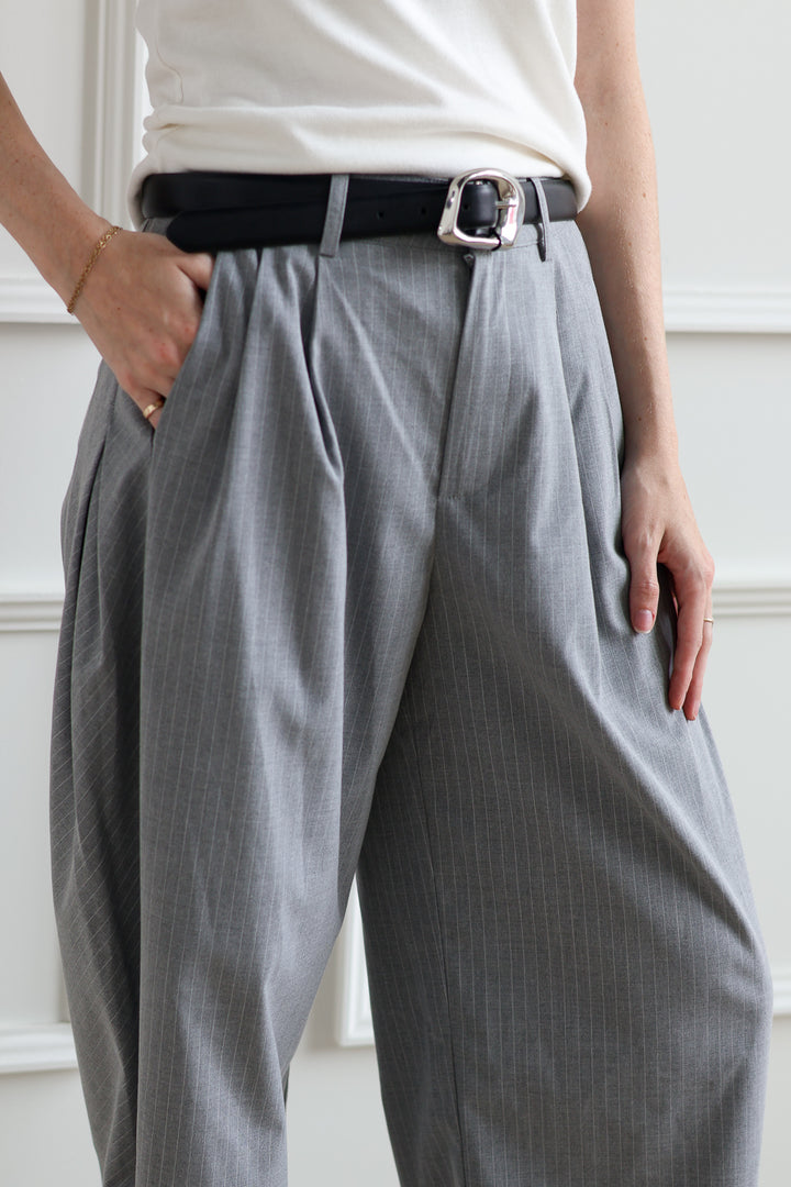 Pinstripe Barrel Trouser