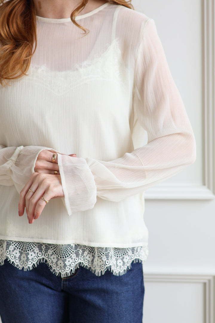 Vero Moda | Lalie Lace Blouse - Birch