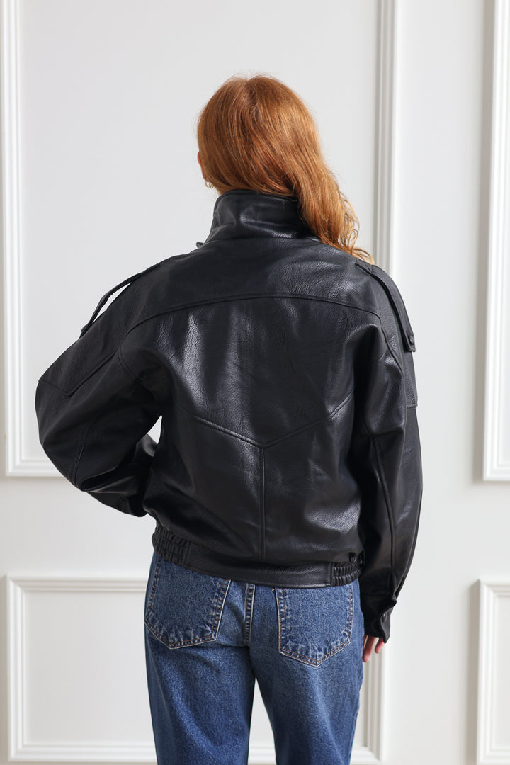Misti Funnel Neck Jacket - Midnight