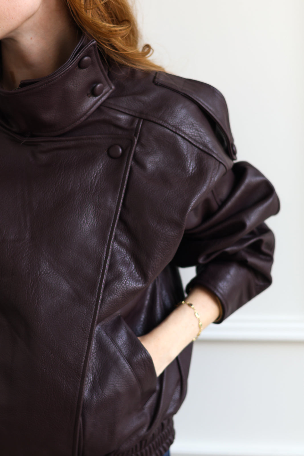 Misti Funnel Neck Jacket - Bordeaux