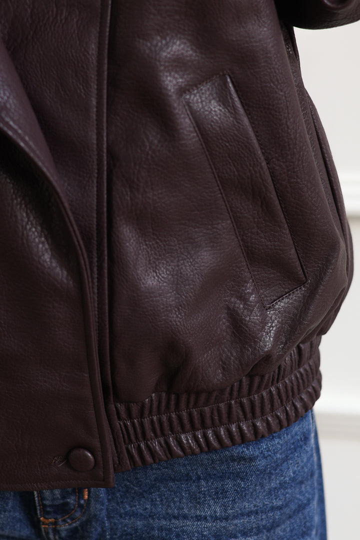 Misti Funnel Neck Jacket - Bordeaux
