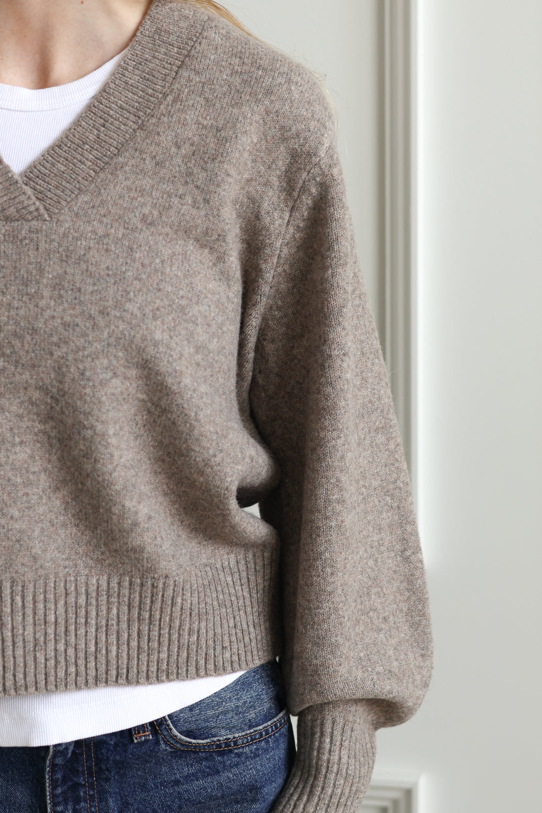 Vero Moda | Boom V-Neck Knit - Moon Rock