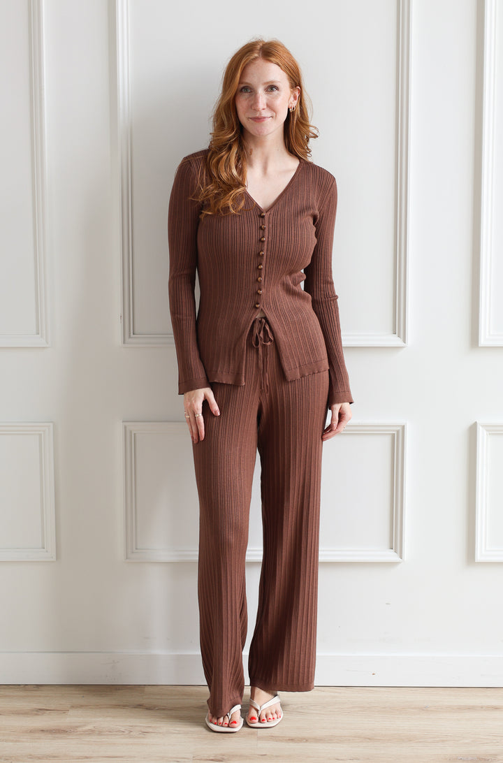 Vero Moda | Willow Ribbed Cardigan - Cocoa