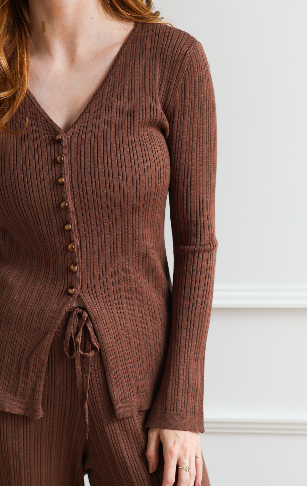 Vero Moda | Willow Ribbed Cardigan - Cocoa