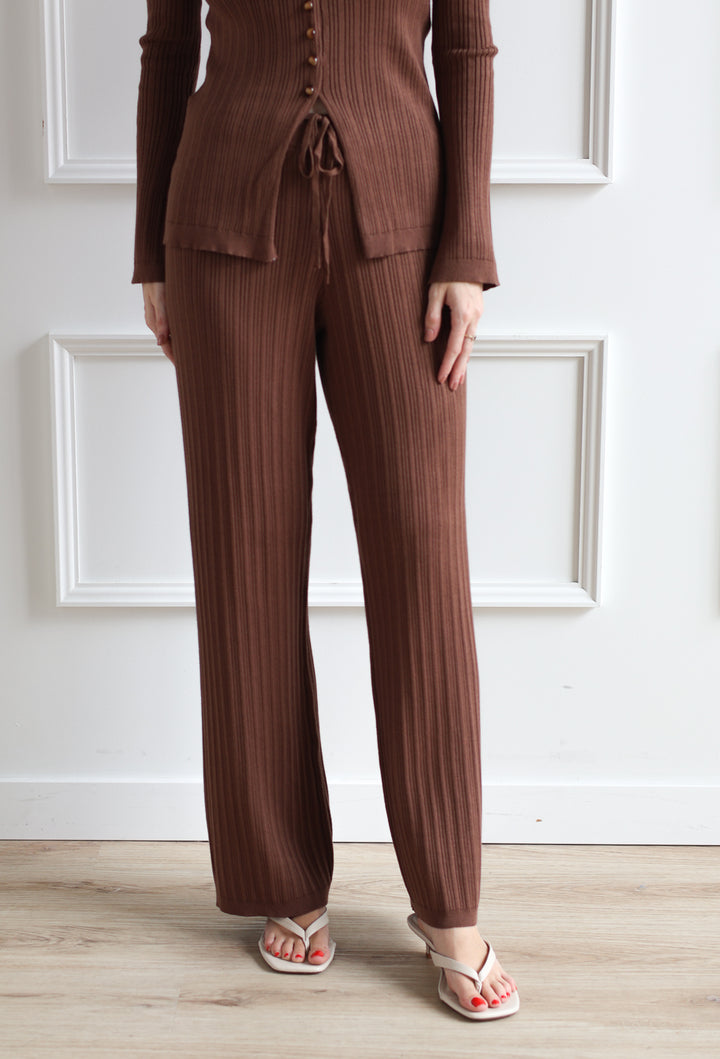 Vero Moda | Willow Ribbed Pant - Cocoa