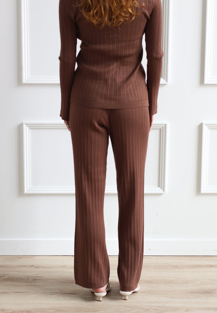 Vero Moda | Willow Ribbed Pant - Cocoa