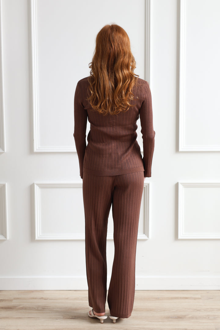 Vero Moda | Willow Ribbed Pant - Cocoa