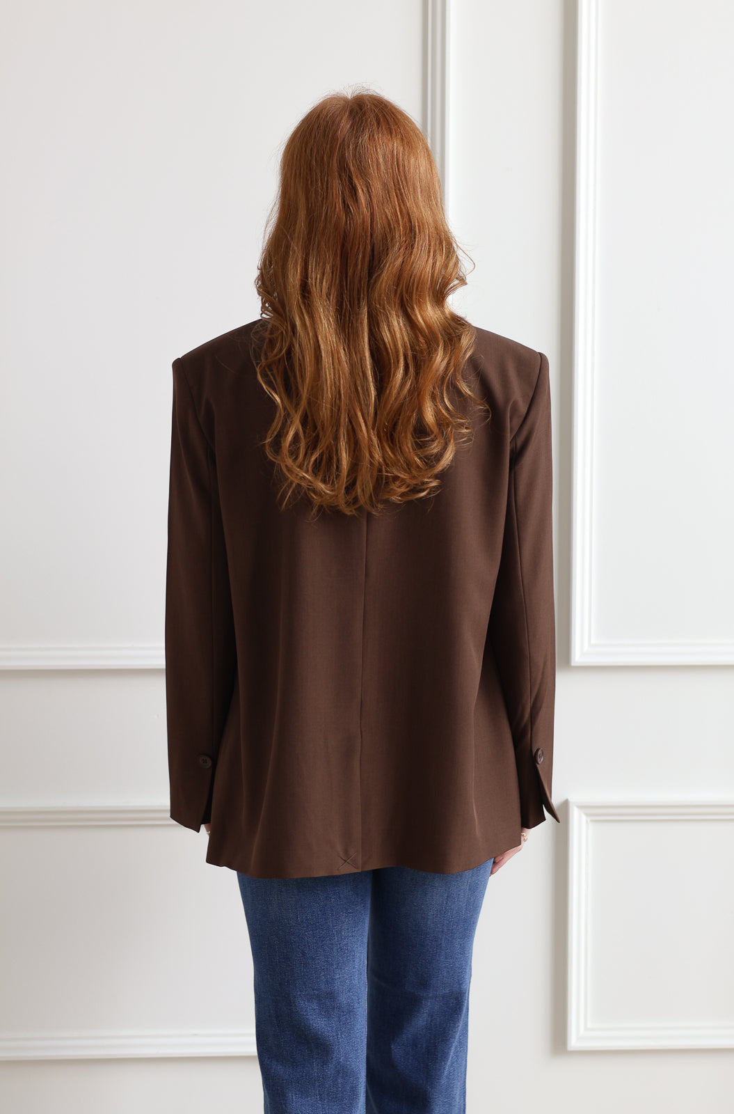 ICHI | Fava Oversized Blazer - Brown Melange